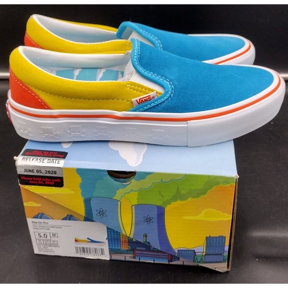 Vans x The Simpsons "Bart" Slip On Pro Unisex Skate Shoes Sneakers Size 5 - Picture 5 of 14